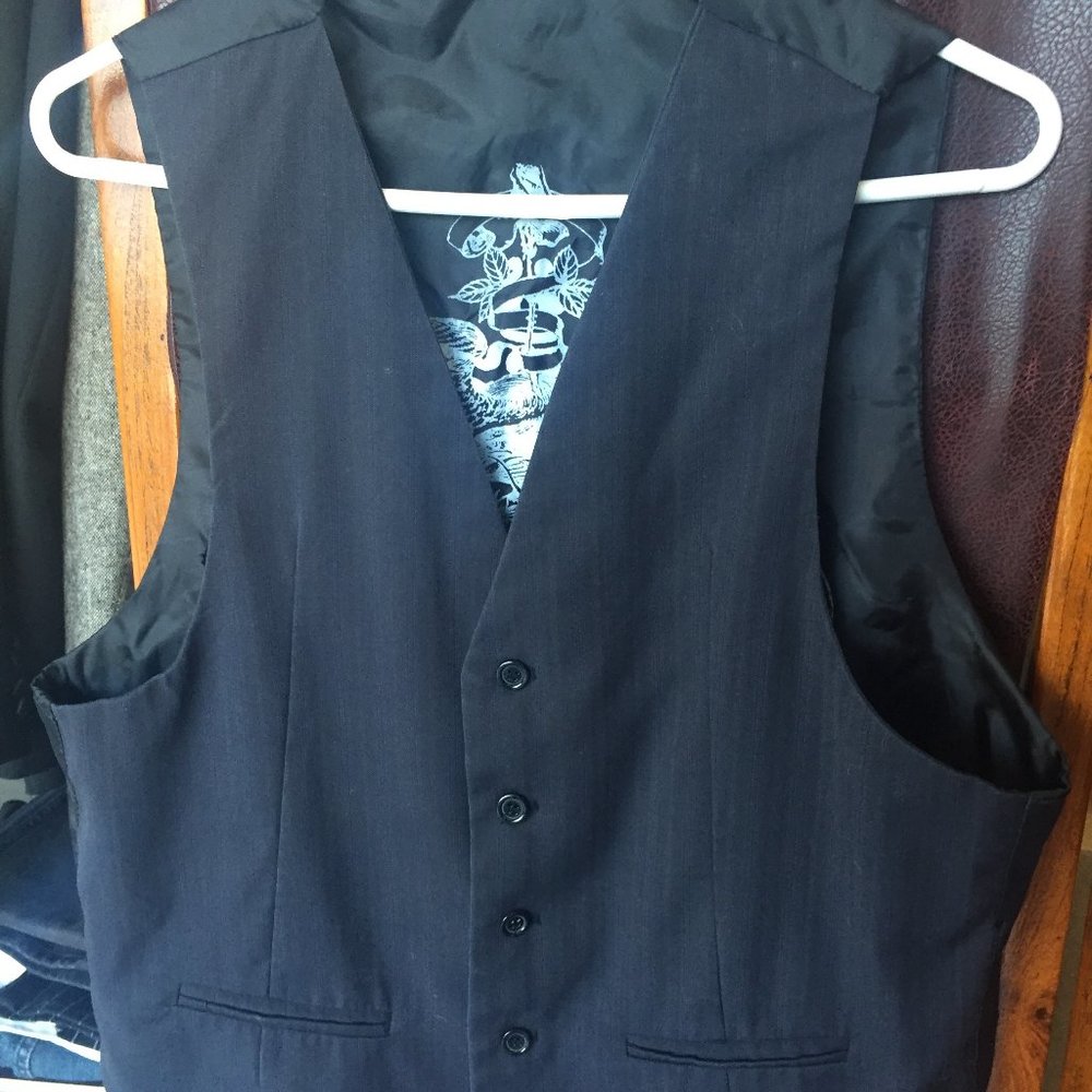 M black bankers style vest